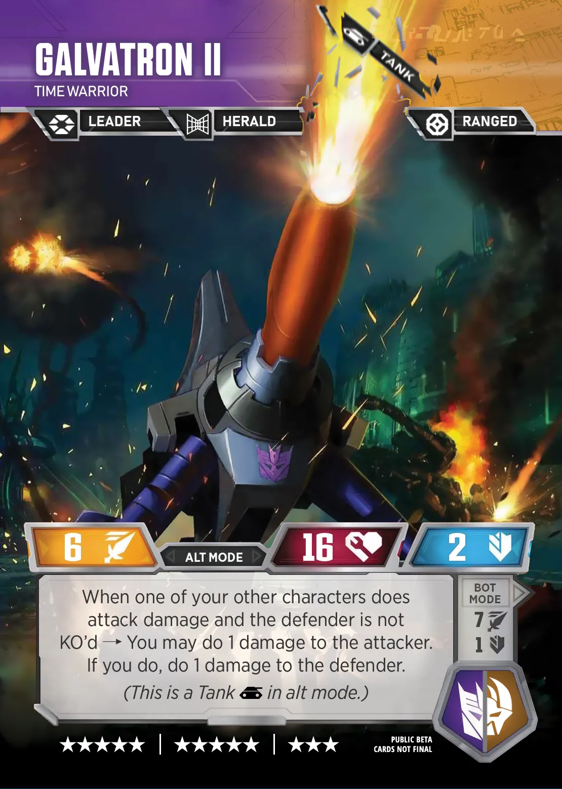 Galvatron II // Time Warrior alt mode