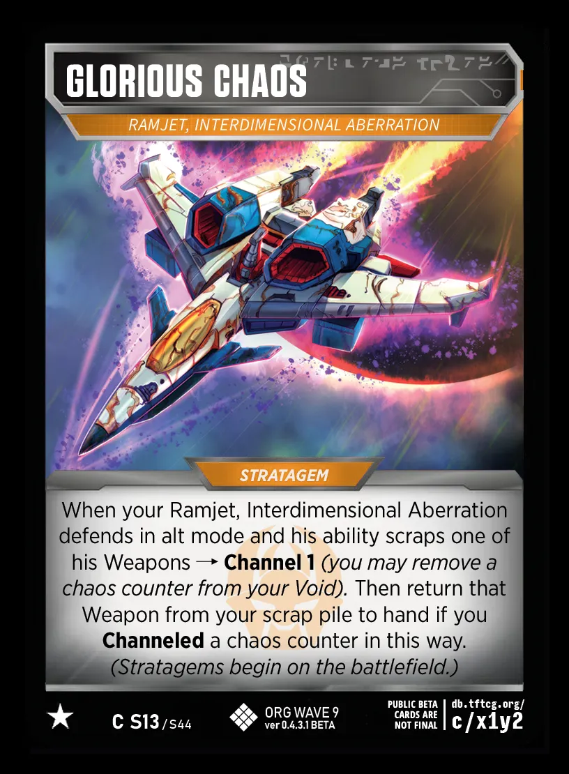 Glorious Chaos // Ramjet, Interdimensional Aberration card face