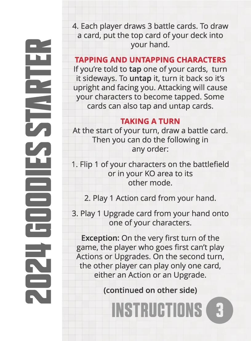 2024 Goodies Starter Deck featuring Optimus Prime instructions 3