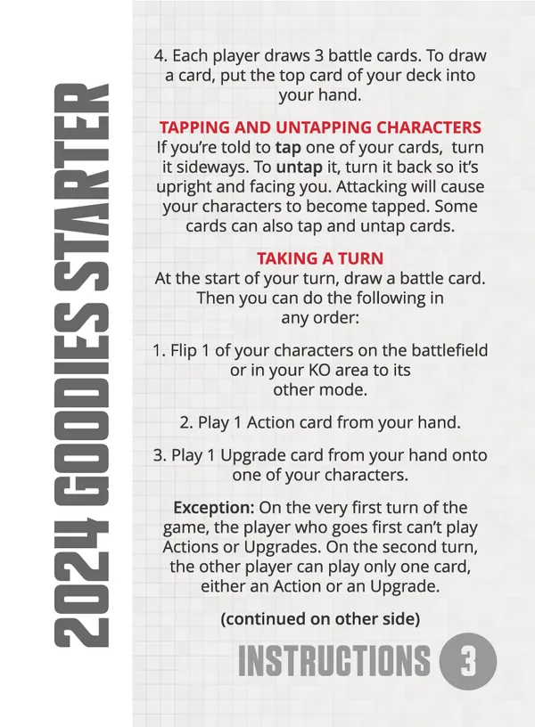 2024 Goodies Starter Deck featuring Optimus Prime instructions 3