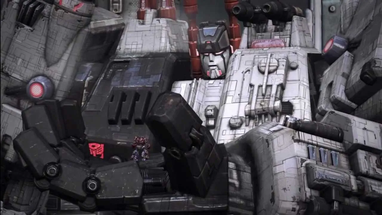 Metroplex holding Optimus Prime
