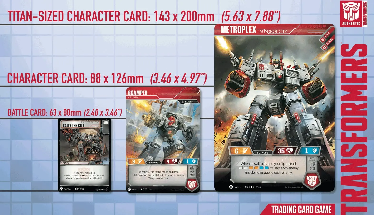 Metroplex deck card dimensions