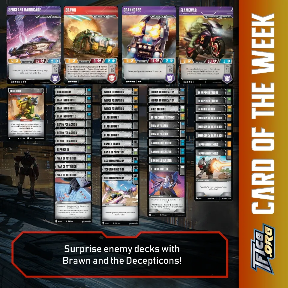 Surprise enemy decks with Brawn and the Decepticons!