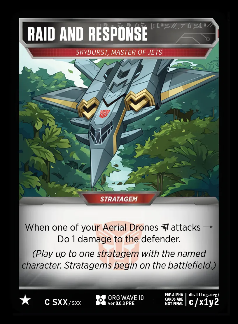 Raid and Response // Skyburst, Master of Jets card face