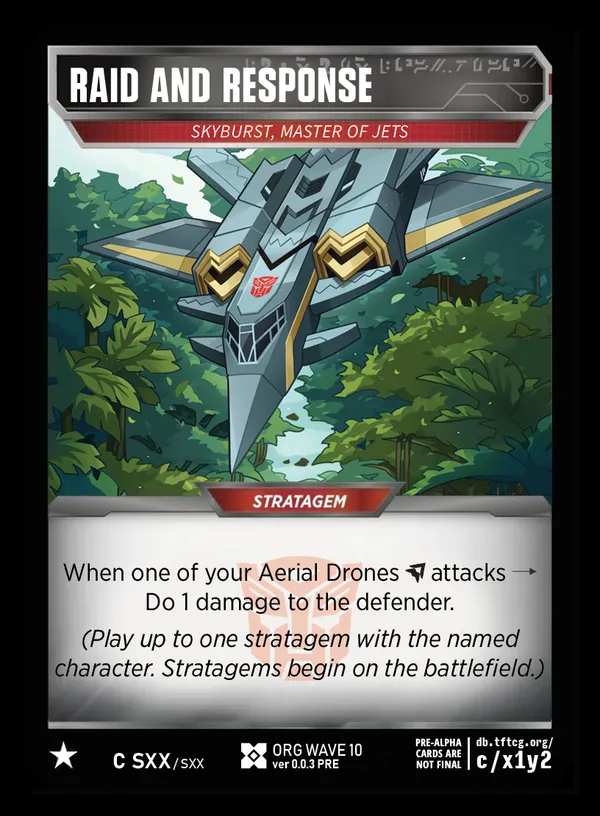 Raid and Response // Skyburst, Master of Jets card face