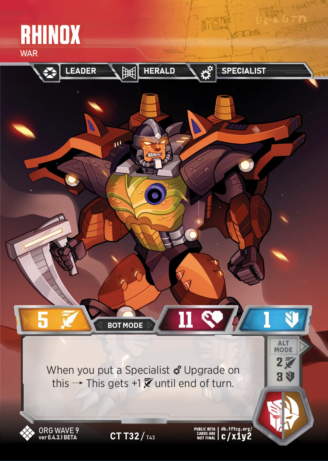 Rhinox // War bot mode