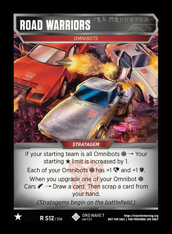 Road Warriors // Omnibots card face