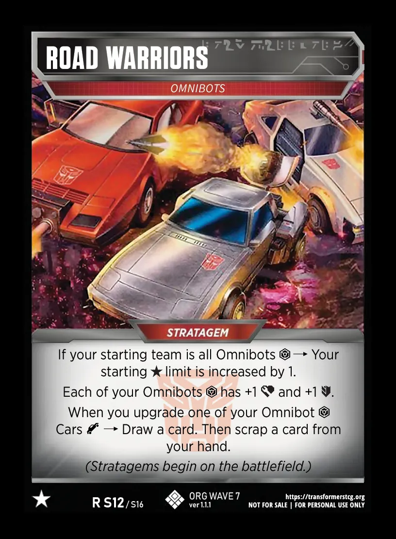 Road Warriors // Omnibots card face
