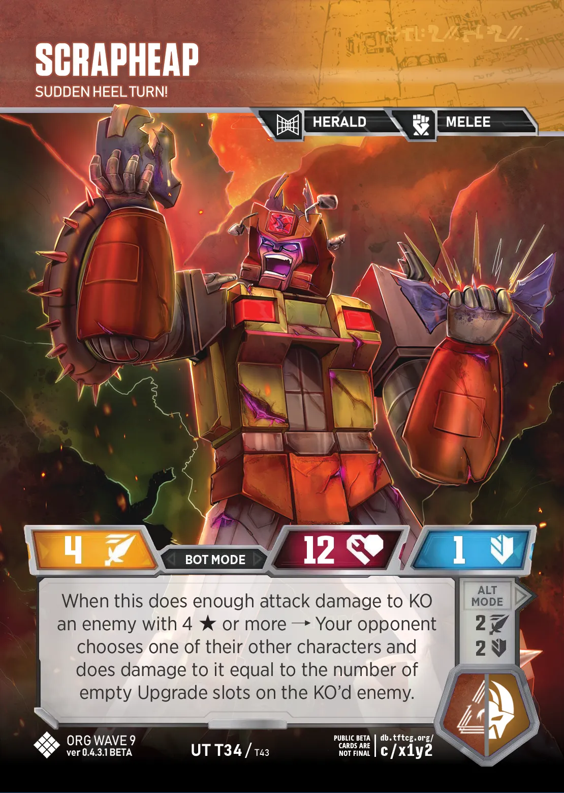 Scrapheap // Sudden Heel Turn! bot mode