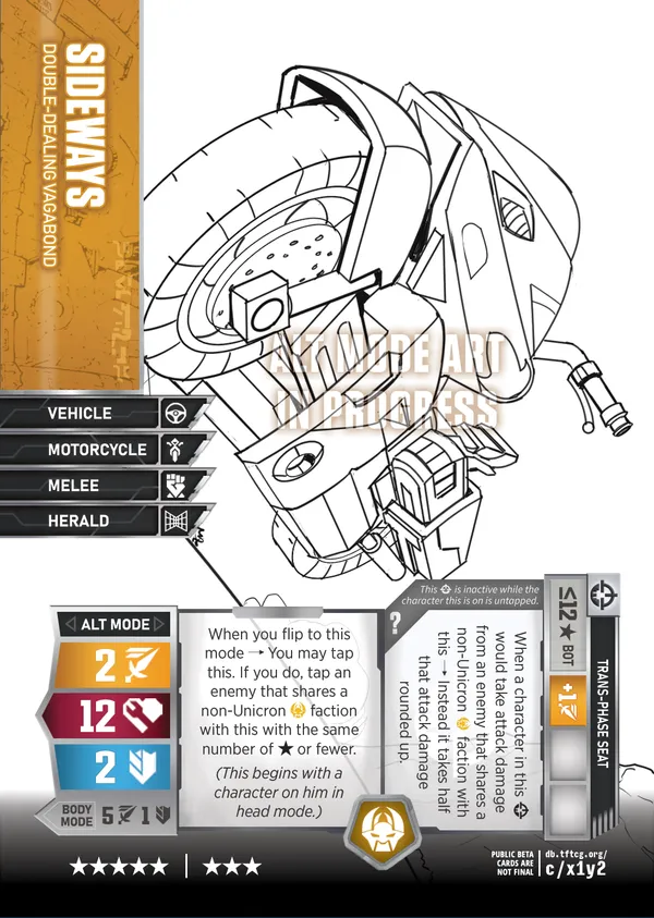 Sideways // Double-Dealing Vagabond alt mode
