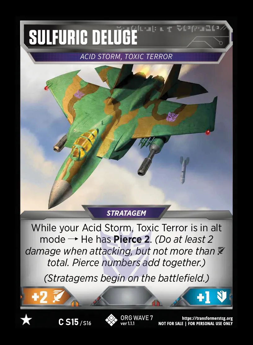 Sulfuric Deluge // Acid Storm, Toxic Terror card face
