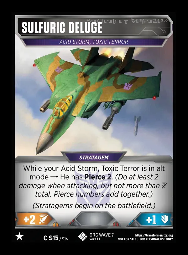 Sulfuric Deluge // Acid Storm, Toxic Terror card face