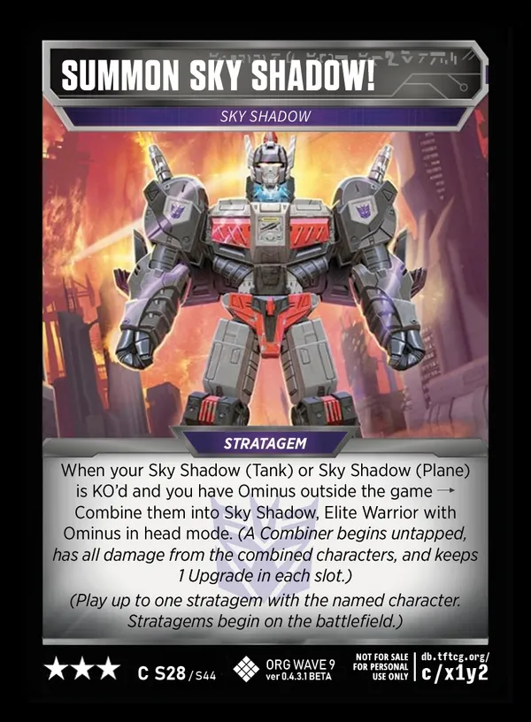 Summon Sky Shadow! // Sky Shadow card face