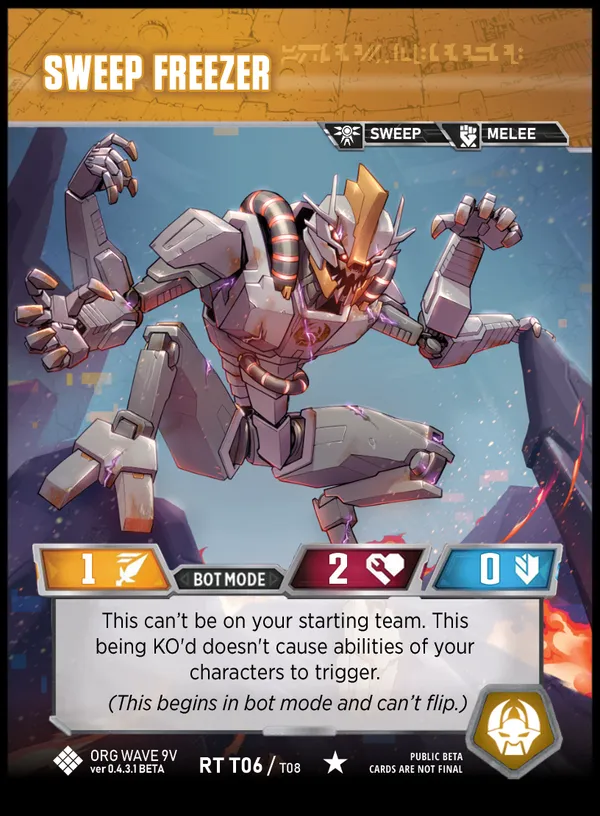 Sweep Freezer bot mode
