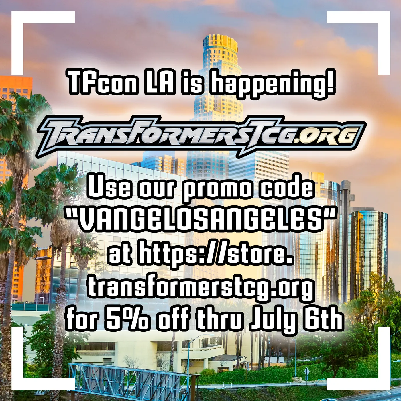 TFcon LA is happening, and we've got a promo code! VANGELOSANGELES