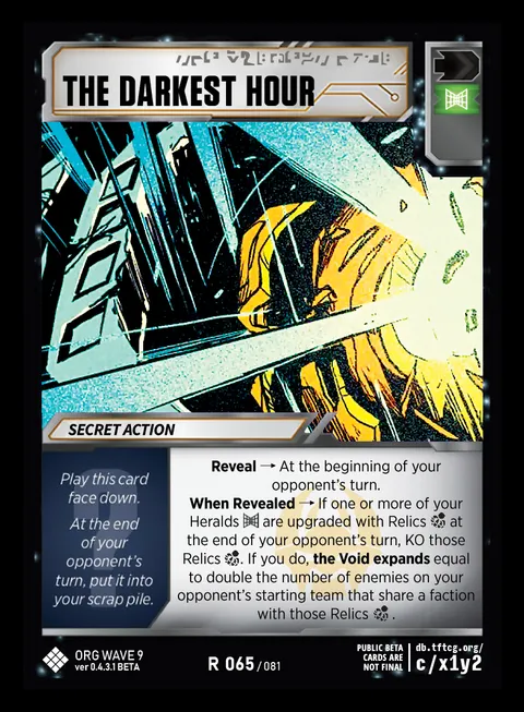 The Darkest Hour secret action