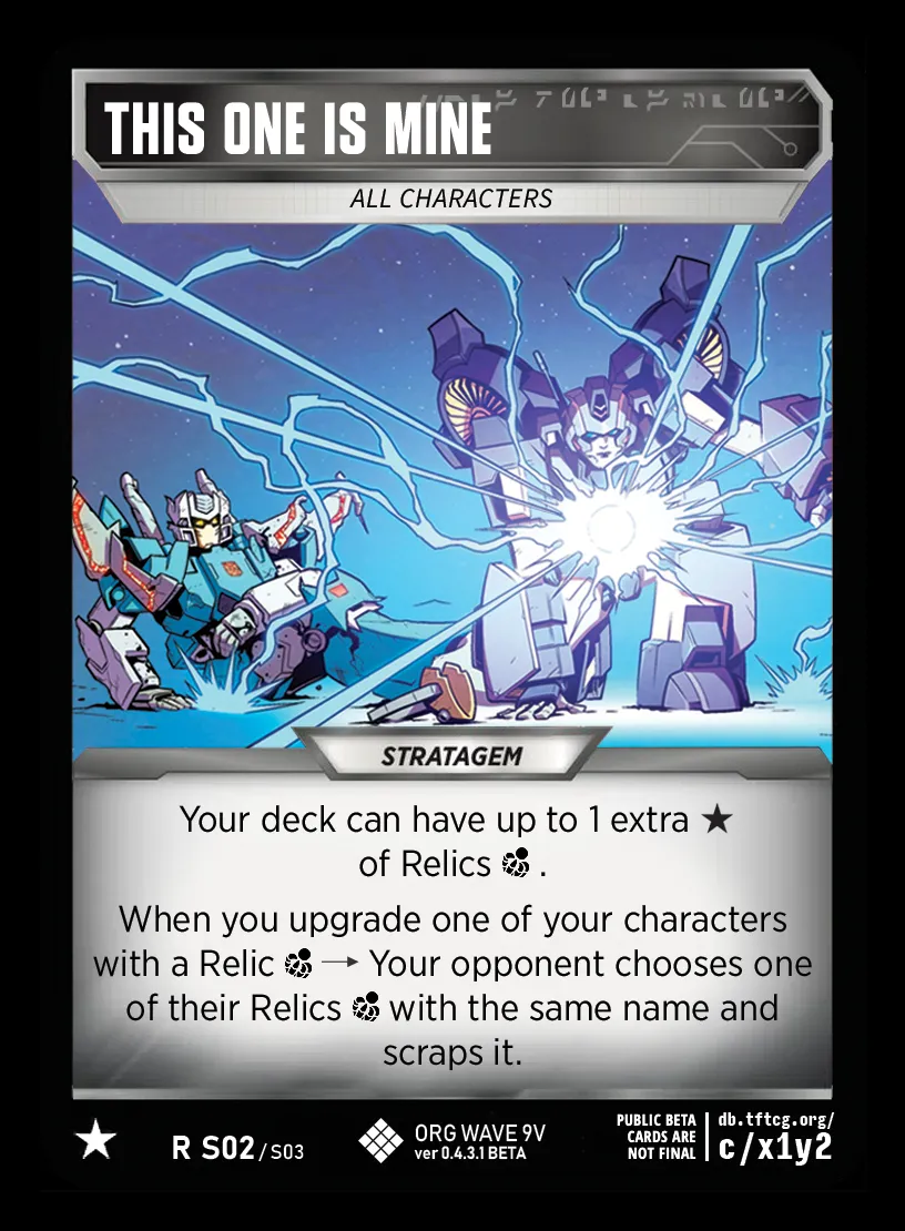 This One is Mine // All Characters card face