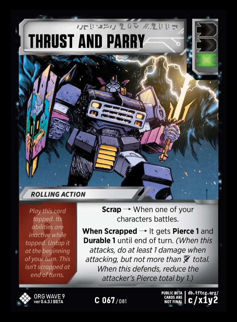 Thrust and Parry