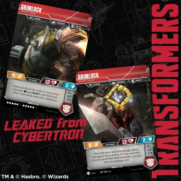 Transformers TCG Wave 1 Grimlock Leaked from Cybertron