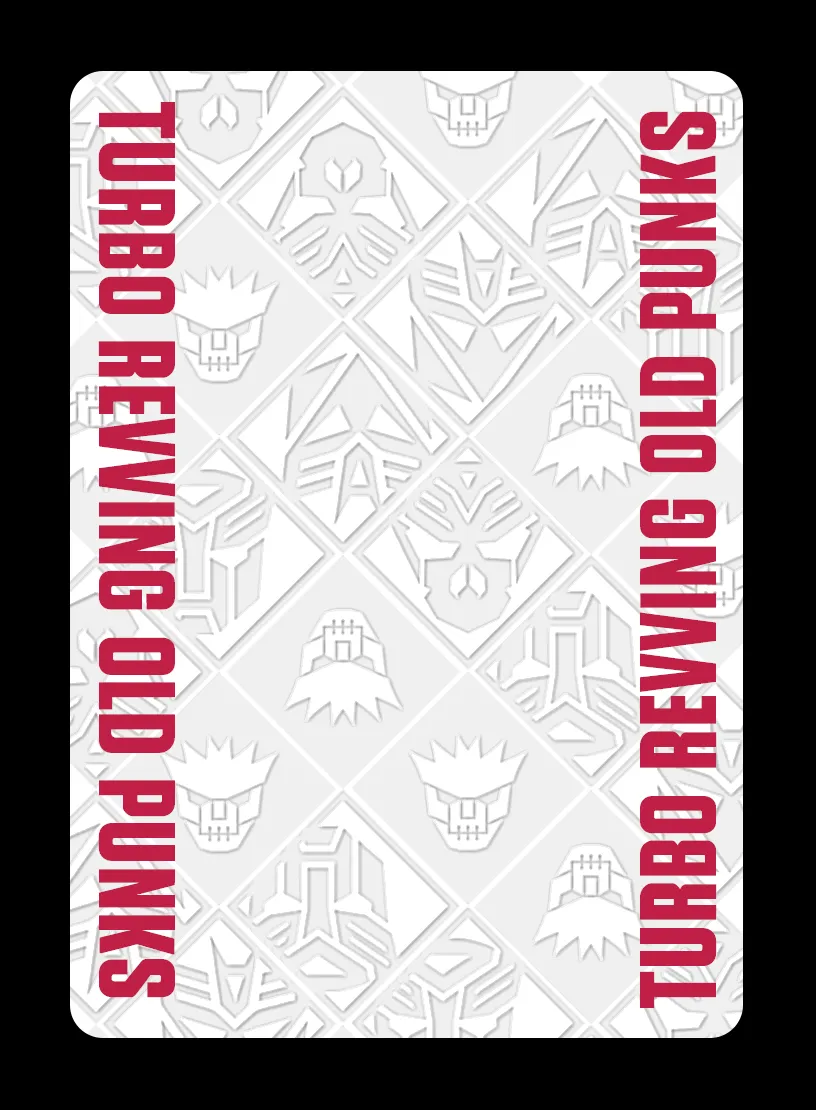 Turbo Revving Old Punks card back