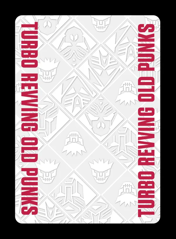 Turbo Revving Old Punks card back