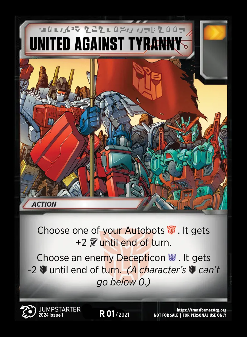 United Against Tyranny – replaces Wave 2's Press the Advantage