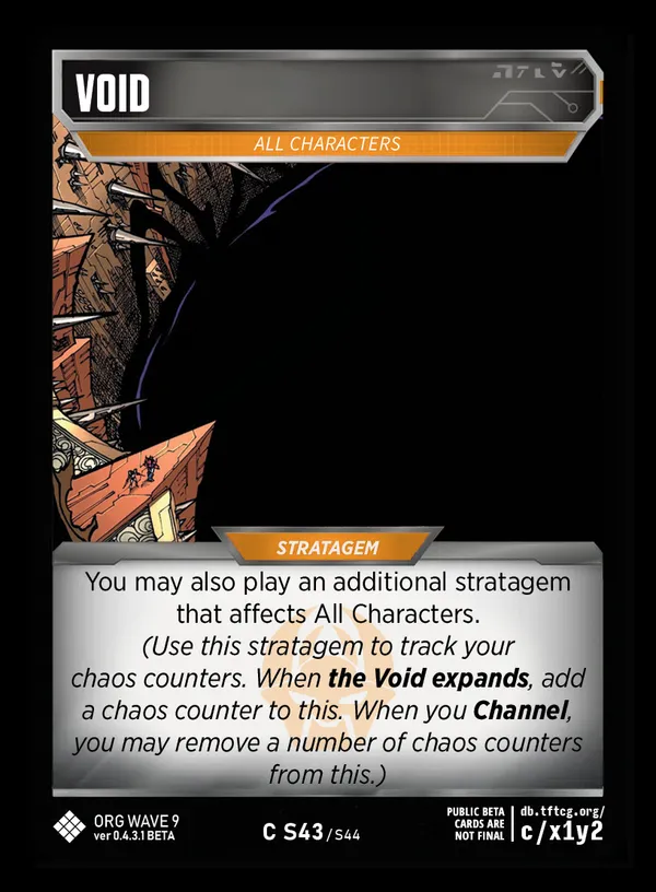 Void // All Characters card face