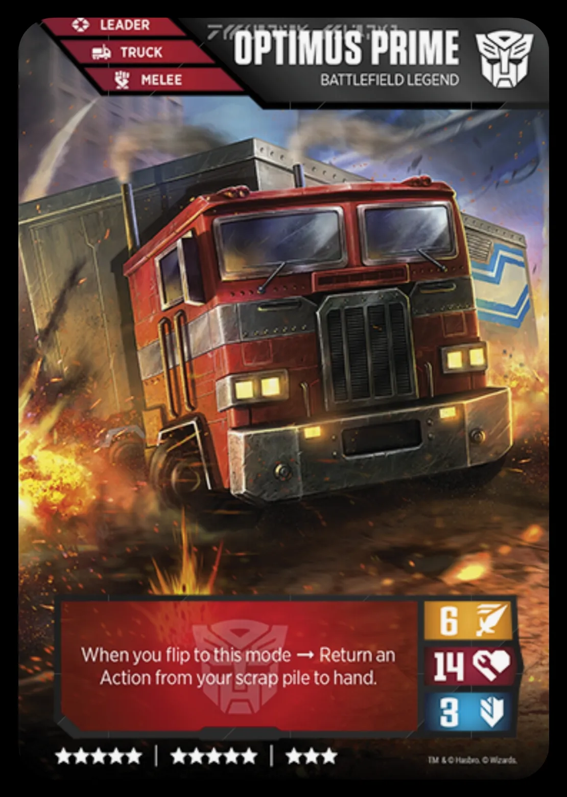 Optimus Prime // Battlefield Legend alt mode 