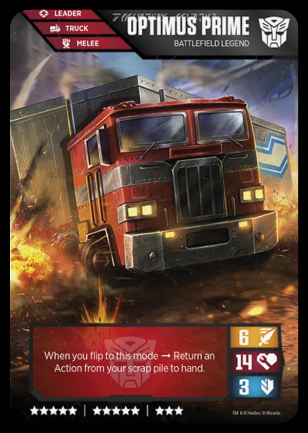 Optimus Prime // Battlefield Legend alt mode 