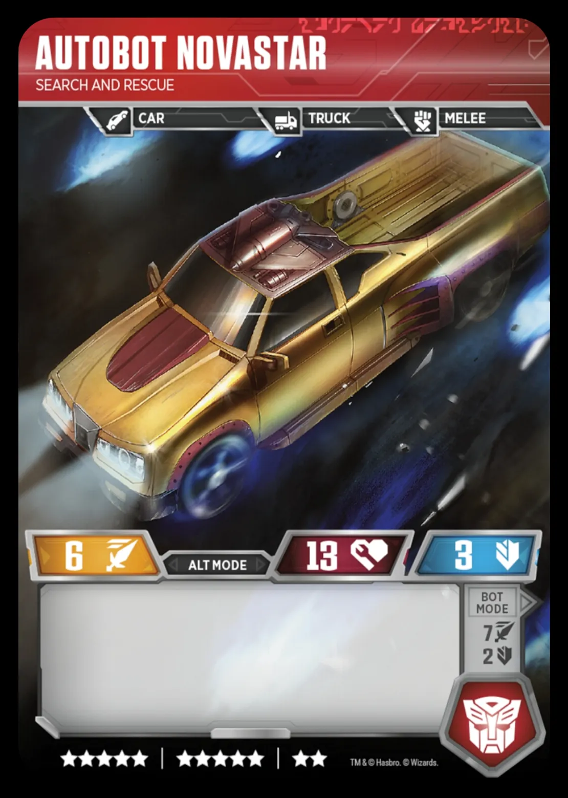 Autobot Novastar // Search and Rescue alt mode
