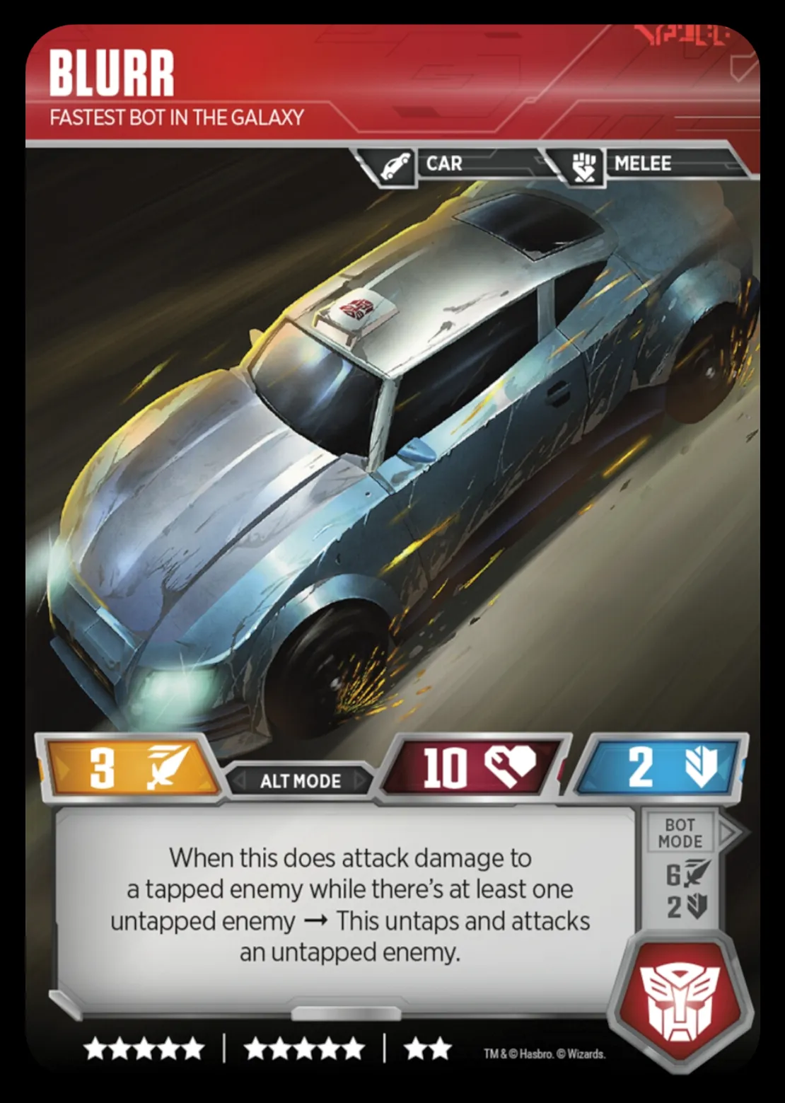 Blurr // Fastest Bot in the Galaxy alt mode