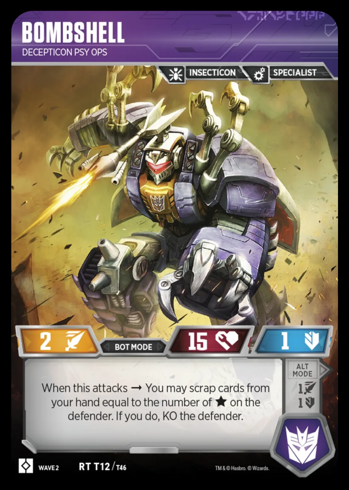 Bombshell // Decepticon Psy Ops bot mode