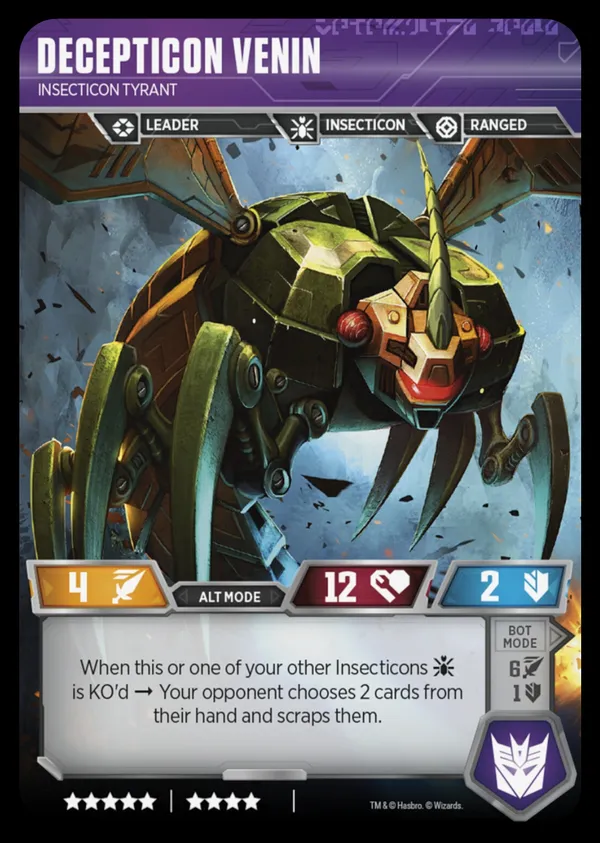 Decepticon Venin // Insecticon Tyrant alt mode