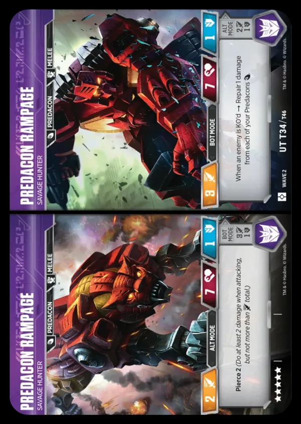 Predacon Rampage // Savage Hunter alt/bot modes