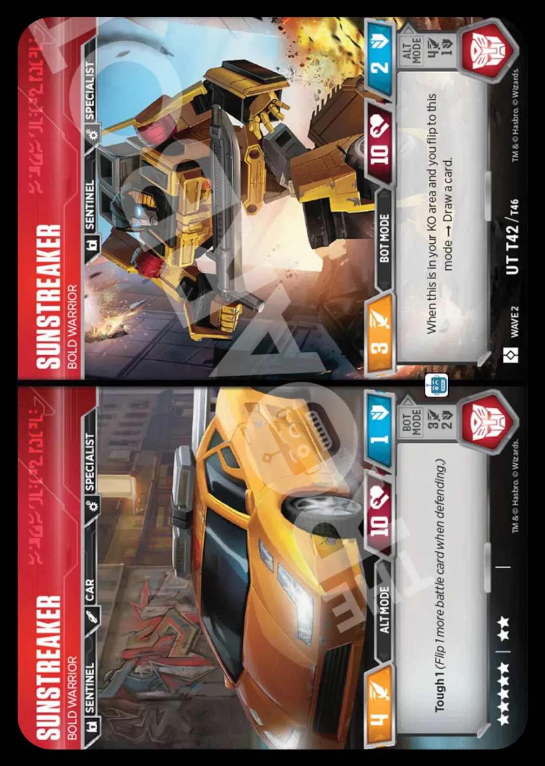 Sunstreaker // Bold Warrior alt/bot modes