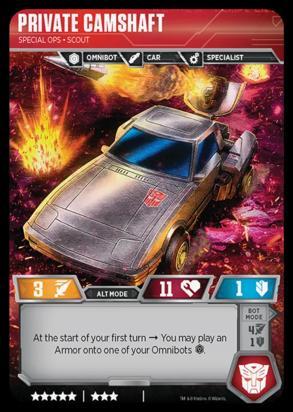 Private Camshaft // Special Ops • Scout alt mode
