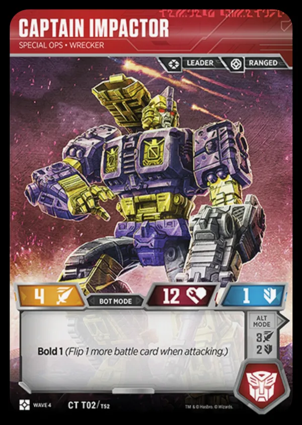 Captain Impactor // Special Ops • Wrecker bot mode