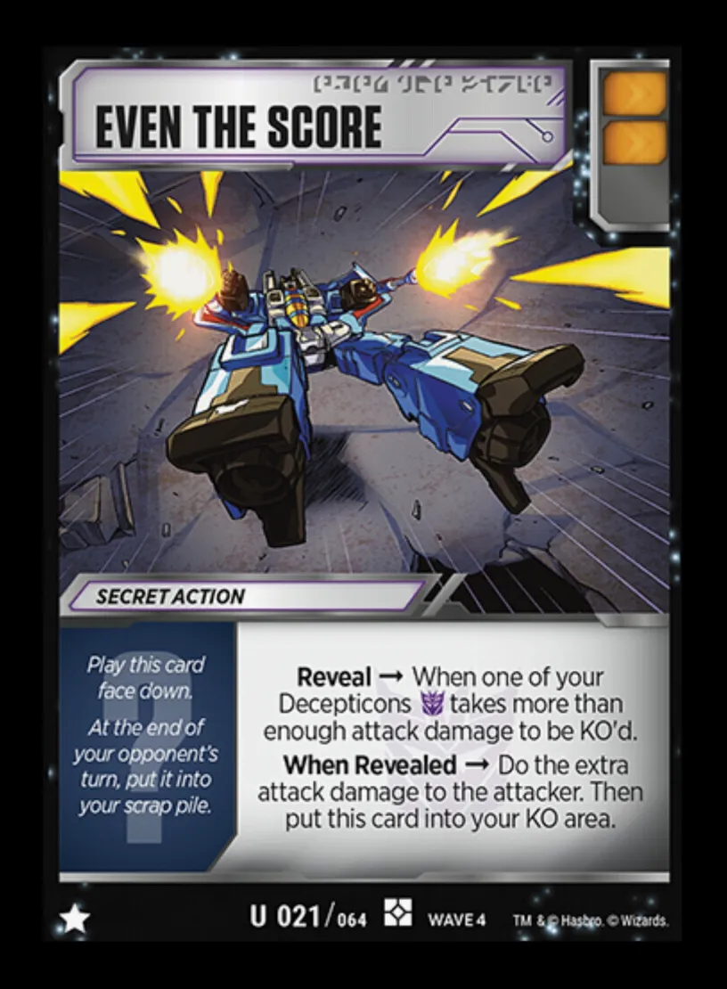 Even The Score secret action
