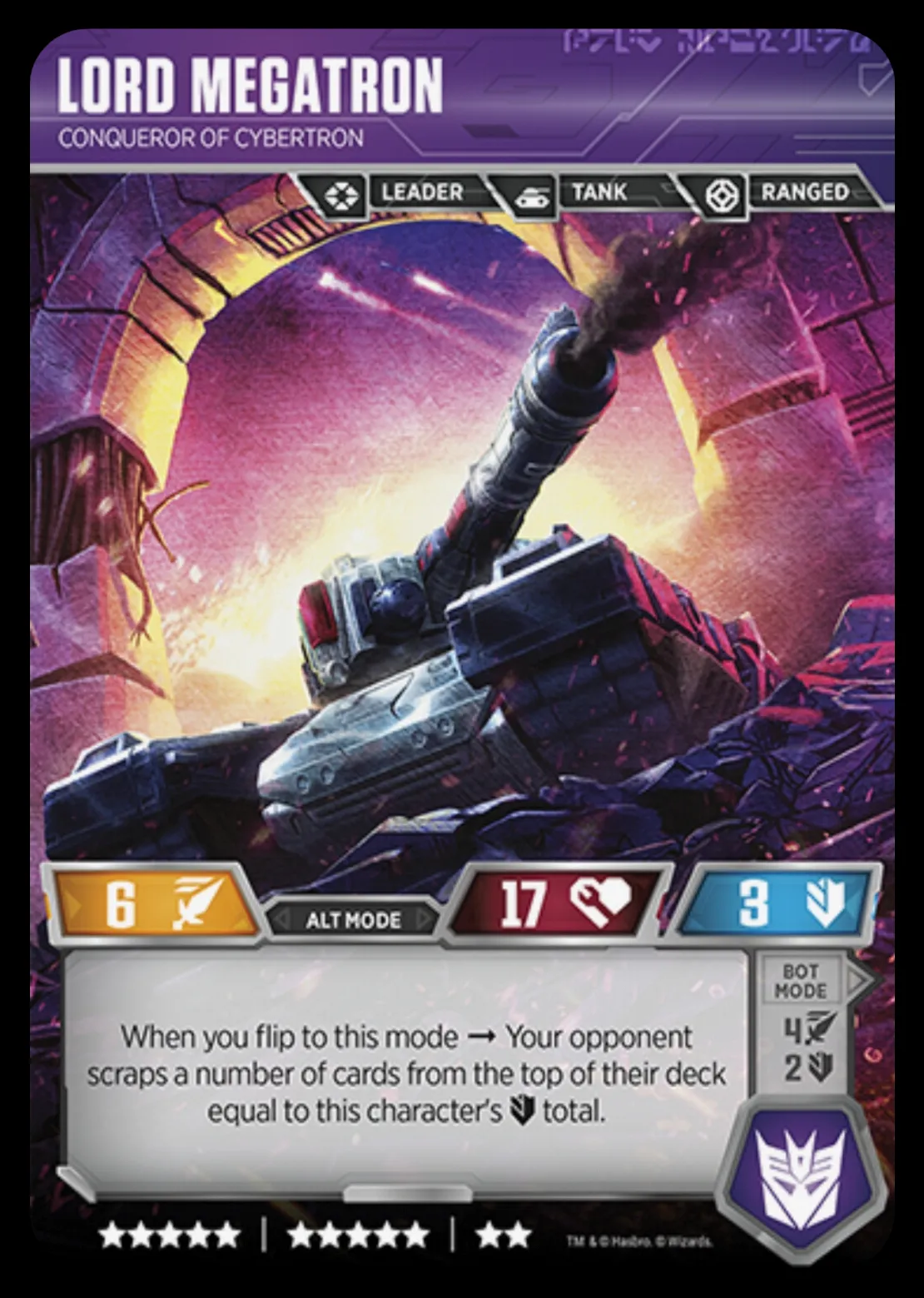 Lord of Megatron // Conqueror of Cybertron alt mode