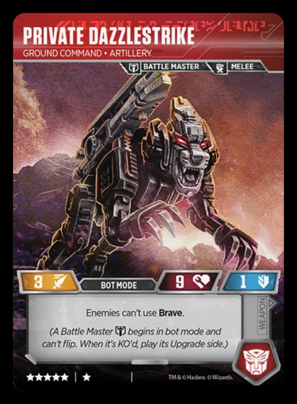 Private Dazzlestrike // Ground Command • Artliiery bot mode
