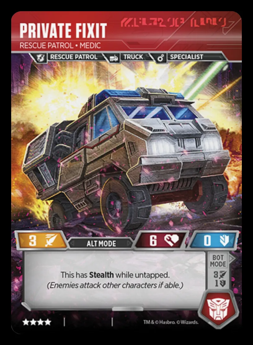 Private Fixit // Rescue Patrol • Medic alt mode