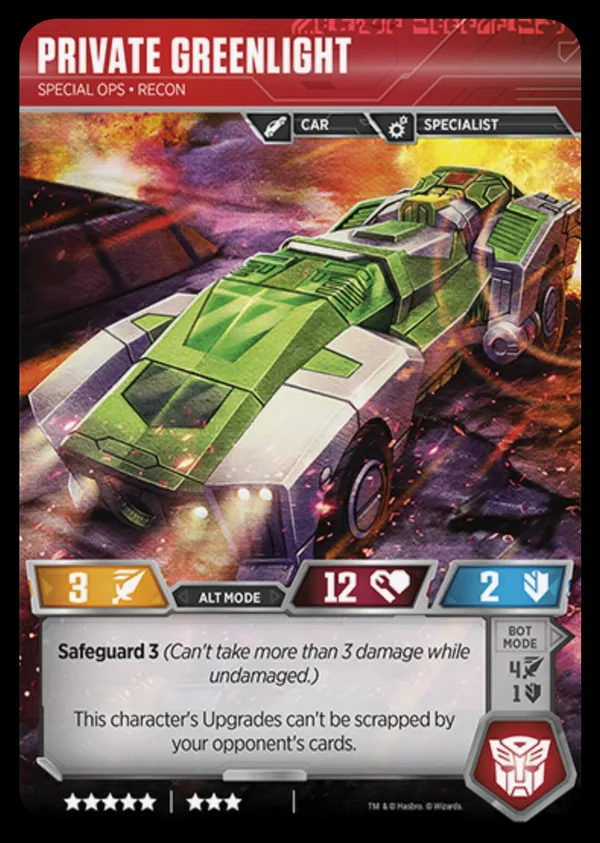 Private Greenlight // Special Ops • Recon alt mode