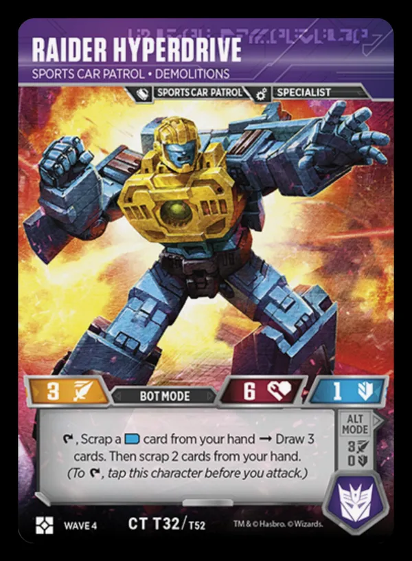 Raider Hyperdrive // Sports Car Patrol • Demolitions bot mode