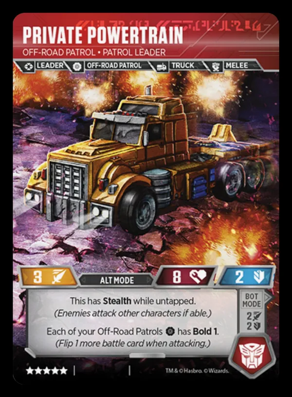 Private Powertrain // Off-Road Patrol • Patrol Leader alt mode