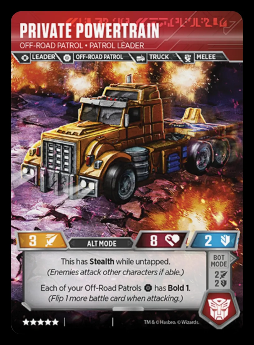 Private Powertrain // Off-Road Patrol • Patrol Leader alt mode