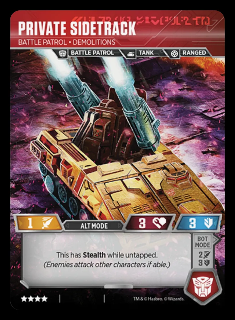 Private Sidetrack // Battle Patrol • Demolitions alt mode