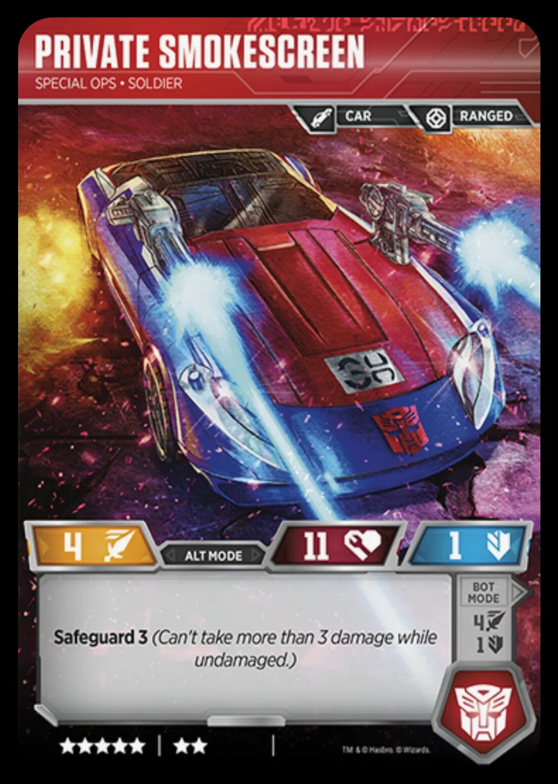 Private Smokescreen // Special Ops • Soldier alt mode