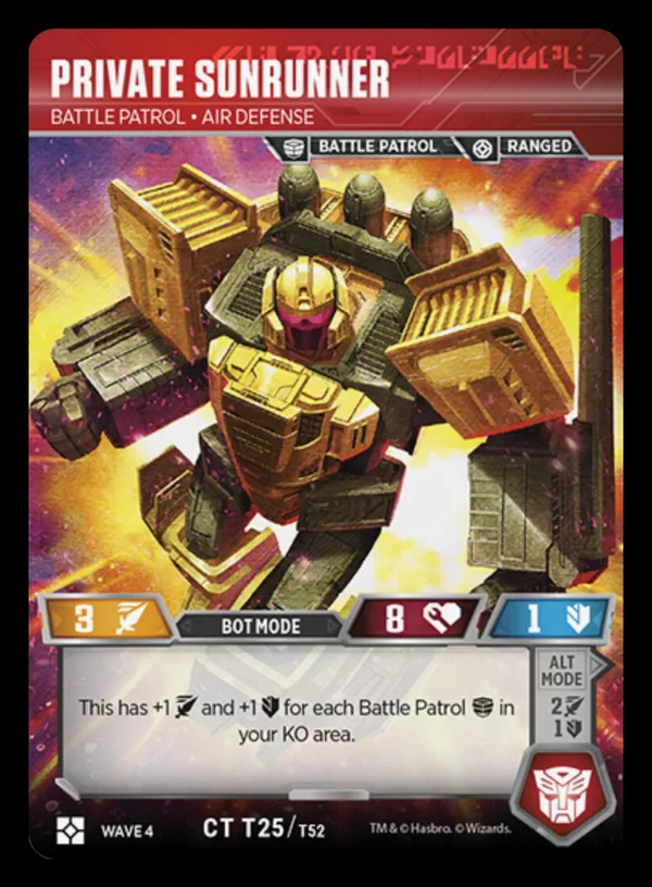 Private Sunrunner // Battle Patrol • Air Defense bot mode