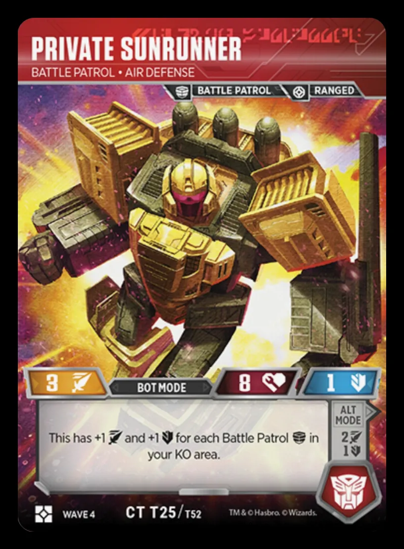 Private Sunrunner // Battle Patrol • Air Defense bot mode