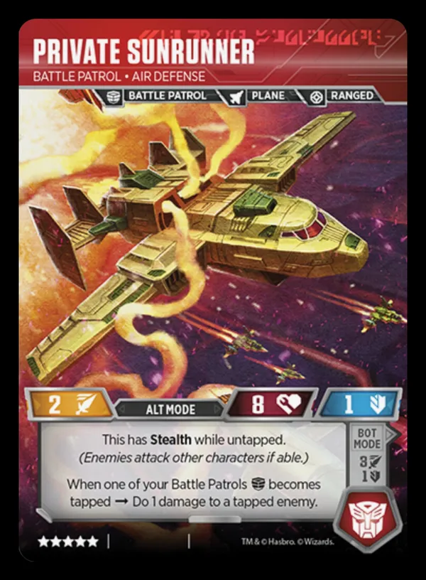 Private Sunrunner // Battle Patrol • Air Defense alt mode